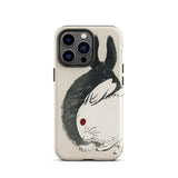 Rabbits - Kono Bairei Meiji Era Phone Case Phone Case Rabbit Design Kono Bairei’s Black, White Rabbits Iphone, Bridging Meiji-era