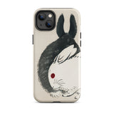 Rabbits - Kono Bairei Meiji Era Phone Case Phone Case Rabbit Design Kono Bairei’s Black, White Rabbits Iphone, Bridging Meiji-era