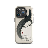 Rabbits - Kono Bairei Meiji Era Phone Case Phone Case Yin-yang Rabbit Design Kono Bairei’s Black, White Rabbits Iphone, Bridging Meiji-era