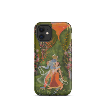 Radha & Krishna in einem blühenden Hain Iphone-Hülle, 12 Mini / Matt, Handyhüllen, Toby Leon