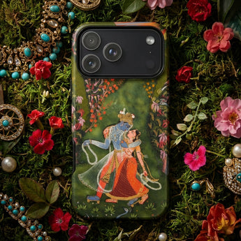 Radha & Krishna in einem blühenden Hain Iphone-Hülle, Handyhüllen, Toby Leon