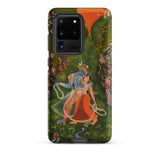 Radha & Krishna in a Flowering Grove Phone Case Samsung Galaxy S20 Ultra / Matte Vibrant Intricately Illustrated Phone Case Traditional