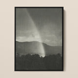 Rainbow - Alfred Stieglitz Black and White Art Print / Canvas Black-framed Black-and-white Art Print Dramatic Rain Shaft Mountainous Alfred