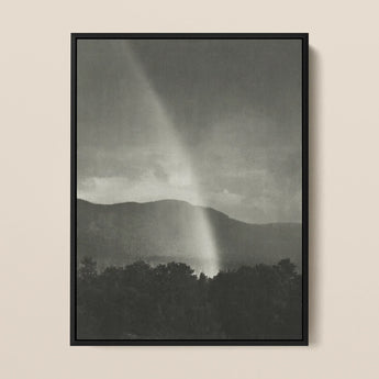 Rainbow - Alfred Stieglitz Black and White Art Print / Canvas Black-framed Black-and-white Art Print Dramatic Rain Shaft Mountainous Alfred