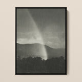 Rainbow - Alfred Stieglitz Black and White Art Print / Canvas Black-framed Black-and-white Dramatic Rain Shaft Mountainous Stieglitz’s,