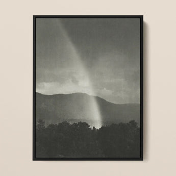 Rainbow - Alfred Stieglitz Black and White Art Print / Canvas Black-framed Black-and-white Dramatic Rain Shaft Mountainous Stieglitz’s,