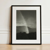 Rainbow - Alfred Stieglitz Black and White Art Print / Canvas Black-framed Monochrome Photograph Mountains Trees Stieglitz’s, Nature’s