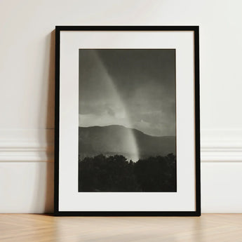 Rainbow - Alfred Stieglitz Black and White Art Print / Canvas Black-framed Monochrome Photograph Mountains Trees Stieglitz’s, Nature’s