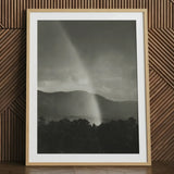 Rainbow - Alfred Stieglitz Black and White Art Print / Canvas Framed Black-and-white Photograph Mountains Trees Encased Light Stieglitz’s,