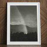 Rainbow - Alfred Stieglitz Black and White Art Print / Canvas Black-and-white Framed Photograph Mountains Trees Encased Simple Stieglitz’s,