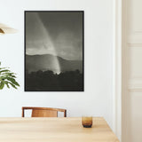 Rainbow - Alfred Stieglitz Black and White Art Print / Canvas Black-framed Black-and-white Photographic Print Mountain Landscape Rain Light