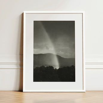 Rainbow - Alfred Stieglitz Black and White Art Print / Canvas Minimalist White-framed Black-and-white Photograph Dramatic Rainstorm
