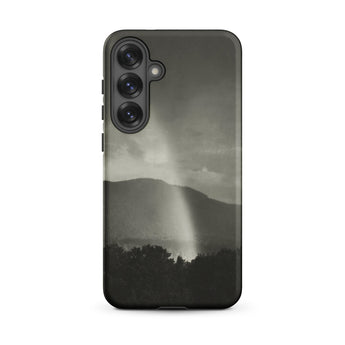 Rainbow - Alfred Stieglitz Black & White Phone Case Samsung Galaxy S25 Plus / Matte Black Phone Case Monochrome Rainbow Mountains Trees