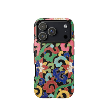 Rainbow Botanicals - Owen Jones Phone Case Iphone 17 Pro / Matte Black Floral Colorful Patterns Textured Surface Chinoiserie, Vibrant