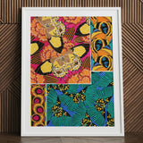 Rainbow Butterflies - E.a. Seguy Pochoir Art Print / Canvas Vibrant Framed Artwork Bold Collage Stylized Floral, Chromatic Exuberance Prints