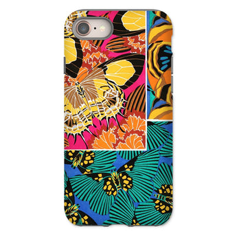 Rainbow Butterflies - E.a. Seguy Pochoir Iphone Case 8 / Matte Colorful Patterned Phone Case Abstract Floral Butterfly Designs Rainbow