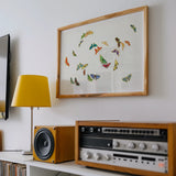 Rainbow Butterflies - Kamisaka Sekka Art Print / Canvas, Posters Prints & Visual Artwork, Toby Leon