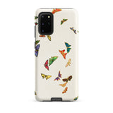 Rainbow Butterflies - Kamisaka Sekka Phone Case Samsung Galaxy S20 Plus / Matte Vibrant Multi-colored Butterfly Pattern Adorns Off-white