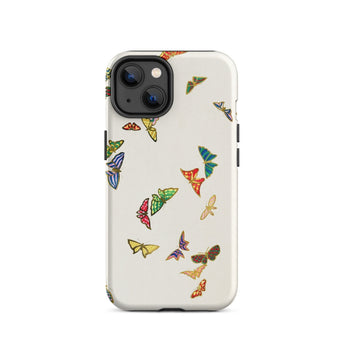 Rainbow Butterflies - Kamisaka Sekka Phone Case Iphone 14 / Matte Butterfly-patterned Phone Case Kamisaka Sekka, Chō Senshu, Meiji-era
