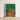 Vibrant Stylized Demonic Figure Painting Light Wood Frame Lanny Sommese Builds, Rainbow Devil, Horned Trickster Grins