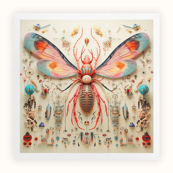Rainbow Rover - Surreal Alien Taxonomy Art Print / Canvas, Rainbow Rover, Alien Species Taxonomy, Xenobiological Artistry