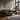 Raking - Kamisaka Sekka Meiji Woodblock Art Print, Black Leather Tufted Sofa Wooden Frame