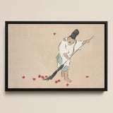 Raking - Kamisaka Sekka Meiji Woodblock Art Print / Canvas, 18x12’’ / 46x31cm / Black Frame, Posters Prints & Visual Artwork, Toby Leon