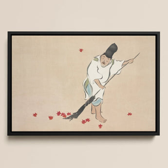 Raking - Kamisaka Sekka Meiji Woodblock Art Print / Canvas, 18x12’’ / 46x31cm / Black Frame, Posters Prints & Visual Artwork, Toby Leon