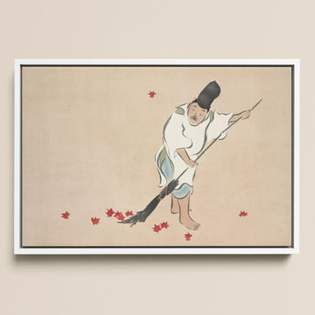 Raking - Kamisaka Sekka Meiji Woodblock Art Print / Canvas, 18x12’’ / 46x31cm / White Frame, Posters Prints & Visual Artwork, Toby Leon