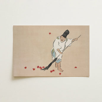 Raking - Kamisaka Sekka Meiji Woodblock Art Print / Canvas, 18x12’’ / 46x31cm / Unframed / no Border, Posters Prints & Visual Artwork, Toby