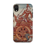 Rama’s Chariot - Thai Ramayana Mural Phone Case Iphone Xr / Matte Ornate Phone Case Chariot Design Thai Ramayana Mural, Mural Iphone,