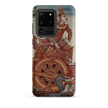 Rama’s Chariot - Thai Ramayana Mural Phone Case Samsung Galaxy S20 Ultra / Matte Phone Case Intricate Traditional Thai-style Illustration