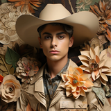 Rashid - Gay Arabic Cowboy Dandy Art Print / Canvas, Posters Prints & Visual Artwork, Toby Leon