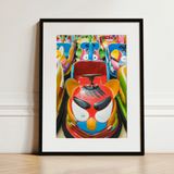 Rat Pack - Amusement Park Bumper Car Art Print / Canvas, 12x16’’ / 31x41cm / Black Frame / Matboard, Posters Prints & Visual Artwork, Toby