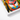 Vibrant Red Orange Cartoon Tiger Mask Black Eyes Bumper Car Art, Amusement Park