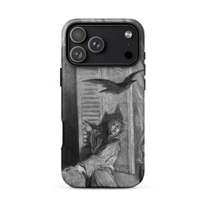 Coque iPhone The Raven Edgar Allan Poe - Gustave Dore, 17 Pro Max / Mat, Coques de téléphone portable, Toby Leon