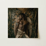 Raziel - Gay Black Angel Art Print / Canvas, 12x12’’ / 31x31cm / Unframed / no Border, Posters Prints & Visual Artwork, Toby Leon
