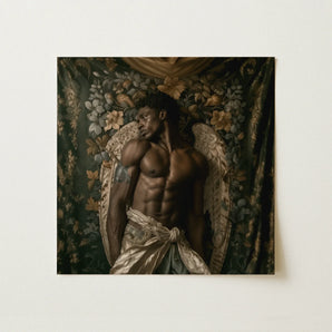 Raziel - Gay Black Angel Art Print / Canvas, Gay Black Angel, Black Angel Art, Raziel Emerges
