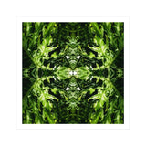Reach out - Contemporary Botanical Op Art Print / Canvas, Hypnotic Botanical Print, Alien Emerald Dreamscape, Trippy Contemporary Botanical