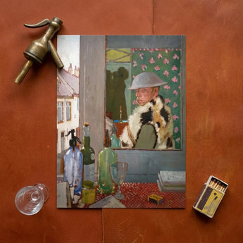 Ready to Start - William Orpen Art Print / Canvas Rectangular Framed Painting Soldier Grey Helmet Fur-lined Coat Orpen’s, Wartime Whiskey