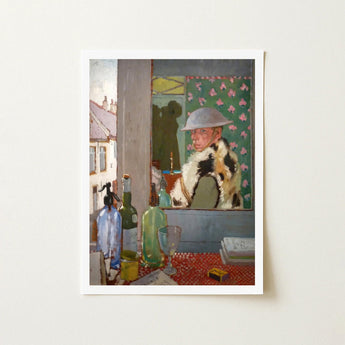 Ready to Start - William Orpen Art Print / Canvas Framed Painting Young Man Light Gray Hat Fur-trimmed Orpen’s, Wartime Whiskey Prints