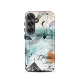 In the Realm of Air - Paul Klee Phone Case Samsung Galaxy S25 / Matte Phone Case Abstract Watercolor Design Teal Orange Black Paul Klee