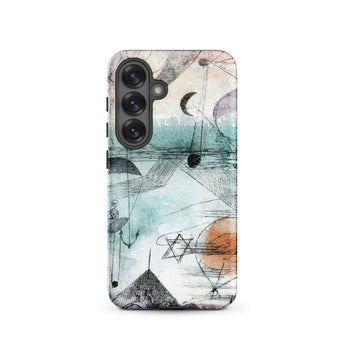 In the Realm of Air - Paul Klee Phone Case Samsung Galaxy S25 / Matte Phone Case Abstract Watercolor Design Teal Orange Black Paul Klee