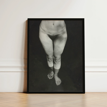 Rebecca Salsbury Strand - Alfred Stieglitz Art Print / Canvas Black-framed Black-and-white Photographic Nude Figure’s Lower Body, Prints