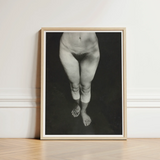 Rebecca Salsbury Strand - Alfred Stieglitz Art Print / Canvas Minimalist Wooden-framed Black-and-white Photographic Nude Figure Waist,