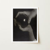 Rebecca Salsbury Strand - Alfred Stieglitz Art Print / Canvas Black Glass Orb Held Two Hands, Crystal Ball Prints