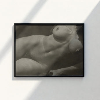 Black-framed Black-and-white Photographic Print Nude Female Figure Rebecca Salsbury Strand, Alfred Stieglitz Art, Sensual Shadows