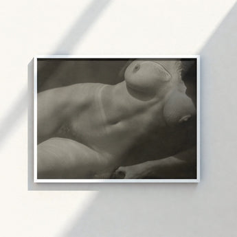 Framed Black-and-white Photograph Nude Female Figure Pose Encased Rebecca Salsbury Strand, Alfred Stieglitz Art, Sensual Shadows