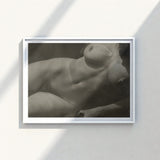 Framed Black-and-white Photograph Nude Sculpture Encased Sleek White Rebecca Salsbury Strand, Alfred Stieglitz Art, Sensual Shadows