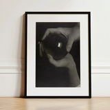Rebecca Salsbury Strand - Alfred Stieglitz Art Print / Canvas Black-framed Art Print Monochrome Photograph Hands Reflective Glass Alfred